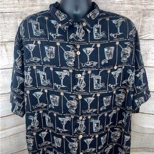 Caribbean Mens Button Down 2XL